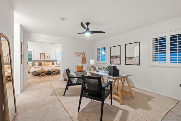 Home Office, Interior, Wood Texture Flooring
