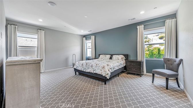 Bedroom, Interior, Recessed Lighting