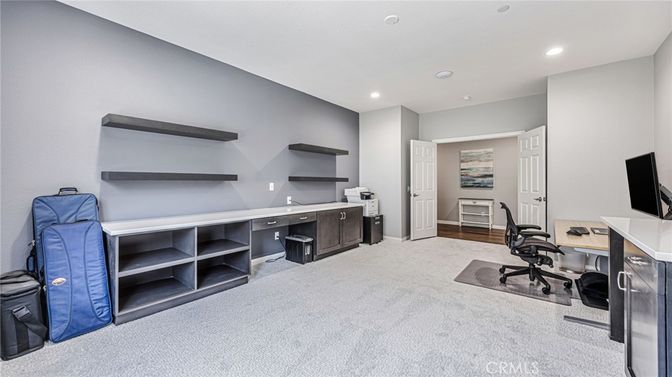 Home Office, Interior, Recessed Lighting