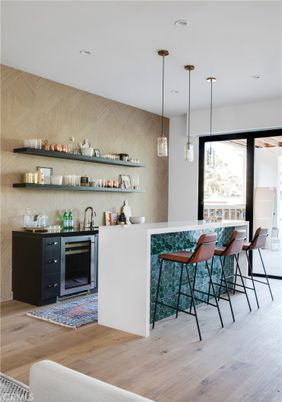 Interior, Pendant Lights, Recessed Lighting, Wood Texture Flooring