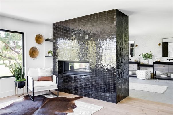 Fireplace, Interior, Wood Texture Flooring