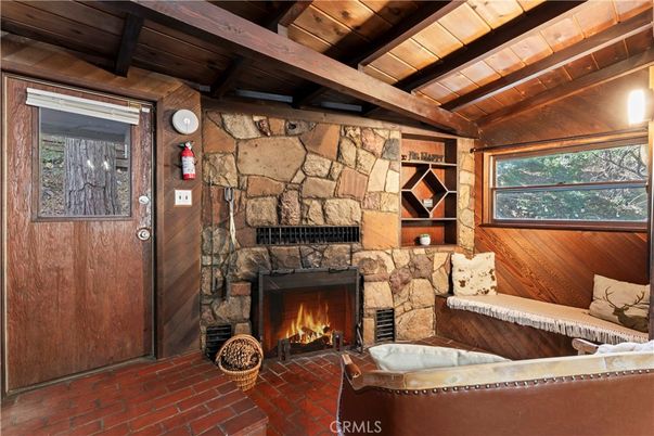Fireplace, Interior, Stone Walls, Wooden Beams, Wooden Ceilings, Wooden Walls