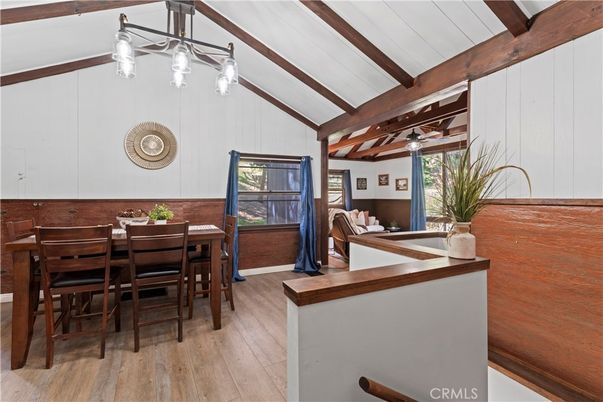 Dining room, Interior, Wooden Beams, Wood Texture Flooring