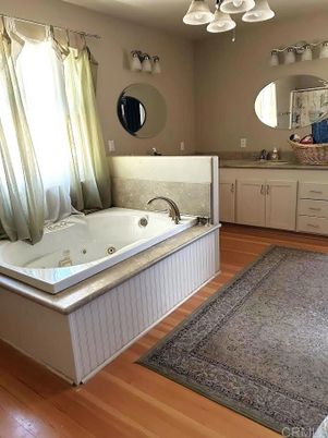 Bathroom, Dual Sink Vanities, Interior, Wood Texture Flooring