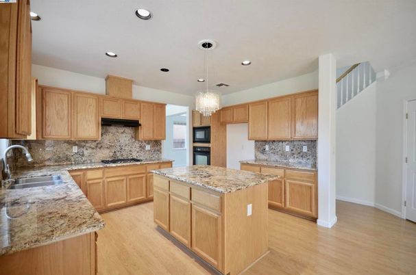 Chandelier, Interior, Kitchen, Pendant Lights, Recessed Lighting, Wood Texture Flooring