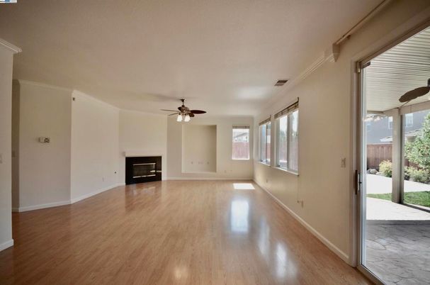 Empty room, Fireplace, Interior, Wood Texture Flooring