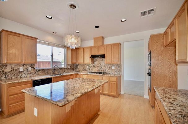 Chandelier, Interior, Kitchen, Pendant Lights, Recessed Lighting, Wood Texture Flooring