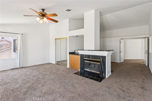 Empty room, Fireplace, Interior