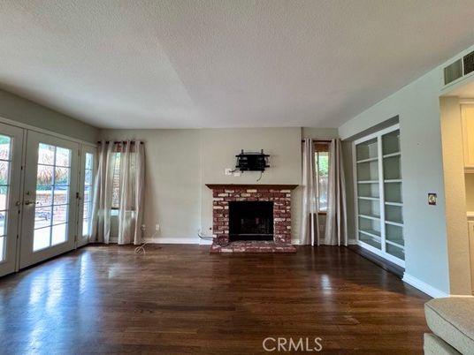 Empty room, Fireplace, Interior, Wood Texture Flooring