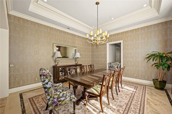 Chandelier, Dining room, Interior, Recessed Lighting