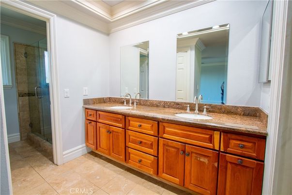 Bathroom, Dual Sink Vanities, Glass Shower, Interior