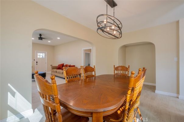 Dining room, Interior, Living room, Pendant Lights, Recessed Lighting