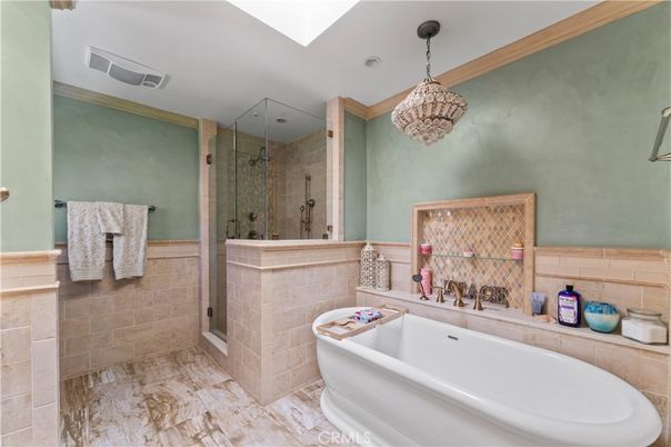 Bathroom, Glass Shower, Interior, Marble, Pendant Lights