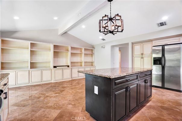 Chandelier, Interior, Kitchen, Pendant Lights, Recessed Lighting, Stainless Steel Appliances