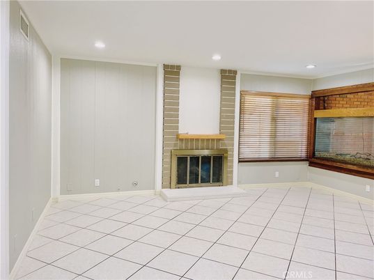Empty room, Fireplace, Interior, Recessed Lighting