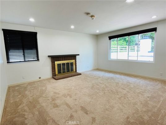 Empty room, Fireplace, Interior, Recessed Lighting