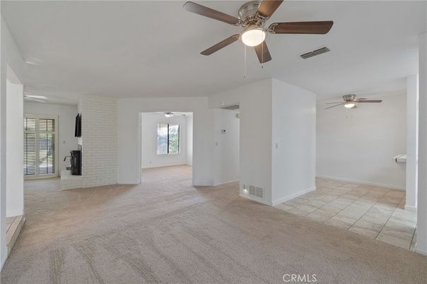 Bathroom, Empty room, Fireplace, Interior