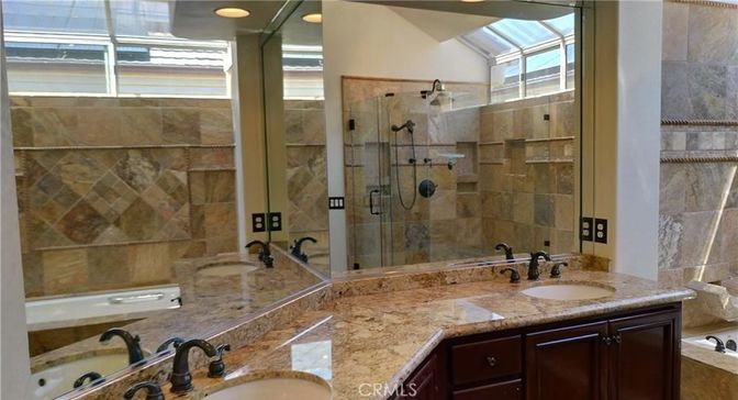 Bathroom, Dual Sink Vanities, Glass Shower, Interior