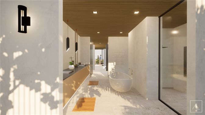 Bathroom, Free Standing Baths, Interior, Recessed Lighting