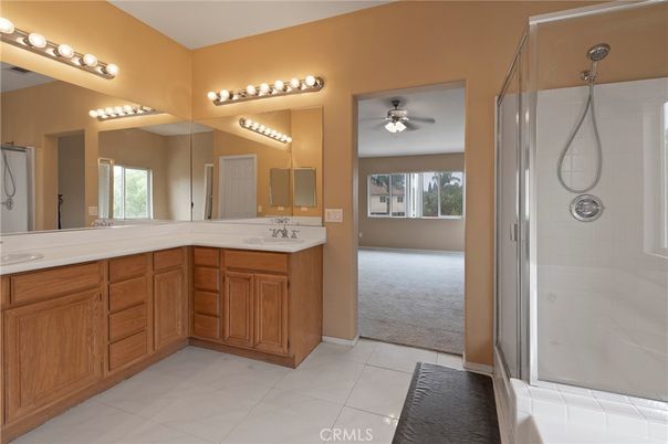 Bathroom, Dual Sink Vanities, Glass Shower, Interior