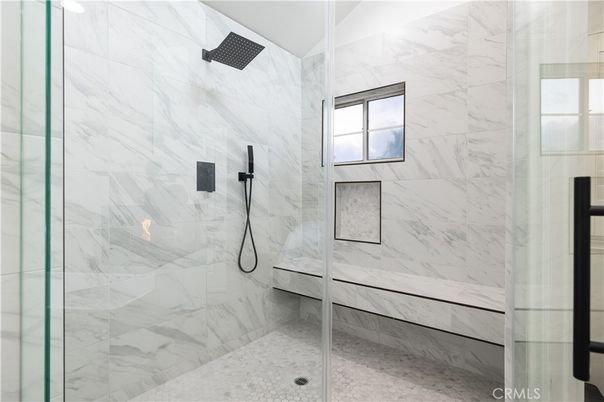 Bathroom, Glass Shower, Interior, Marble Walls