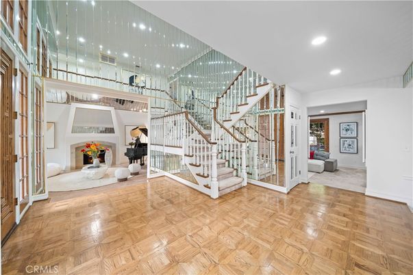Fireplace, Interior, Piano, Recessed Lighting, Wood Texture Flooring