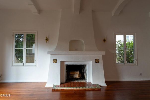 Fireplace, Interior, Wood Texture Flooring