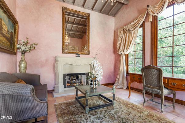 Fireplace, Interior, Wooden Beams