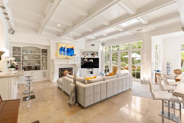 Fireplace, Interior, Living room, Recessed Lighting