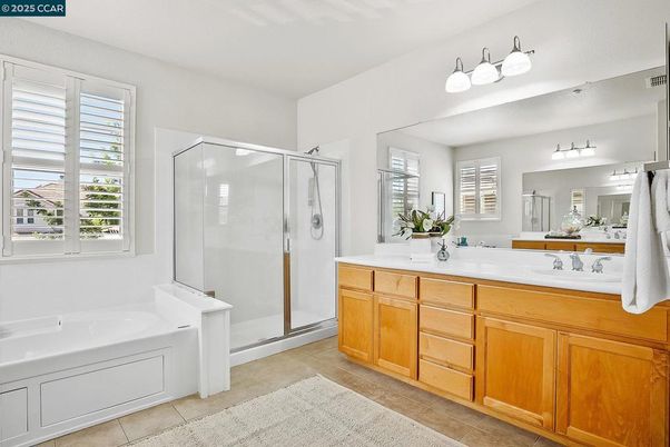 Bathroom, Dual Sink Vanities, Glass Shower, Interior