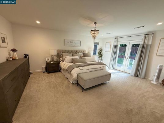 Bedroom, Chandelier, Interior, Recessed Lighting