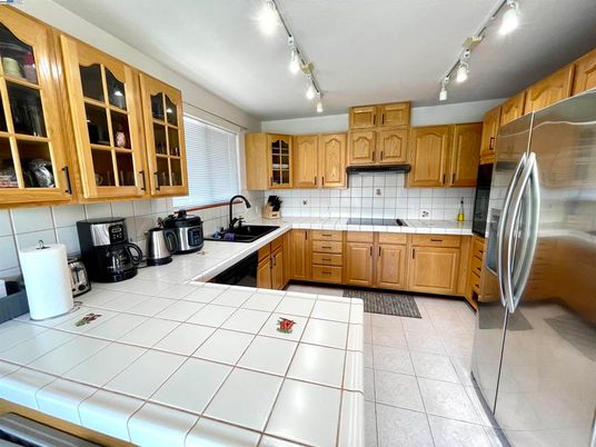 Interior, Kitchen, Stainless Steel Appliances, Tile Countertops