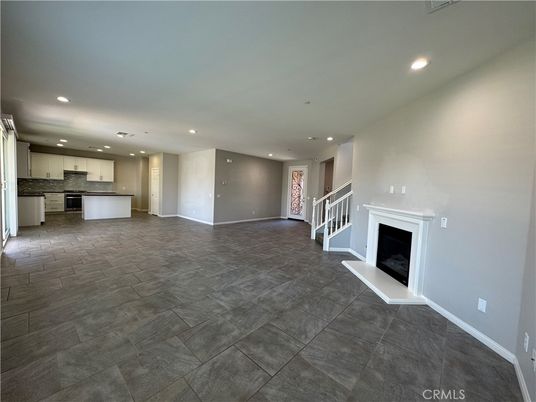 Empty room, Fireplace, Interior, Kitchen, Recessed Lighting