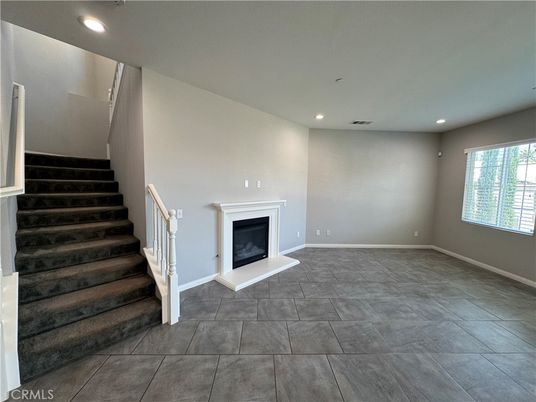 Empty room, Fireplace, Interior, Recessed Lighting