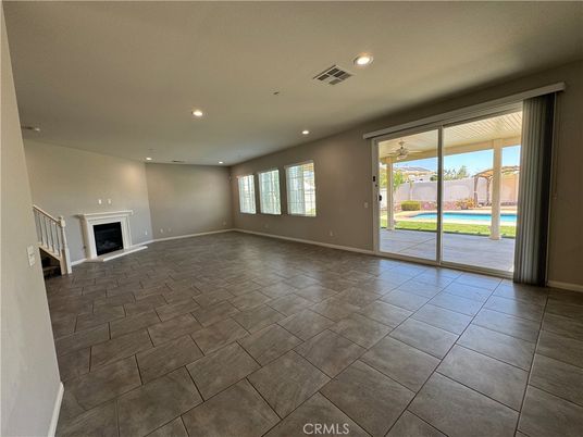 Empty room, Fireplace, Interior, Recessed Lighting