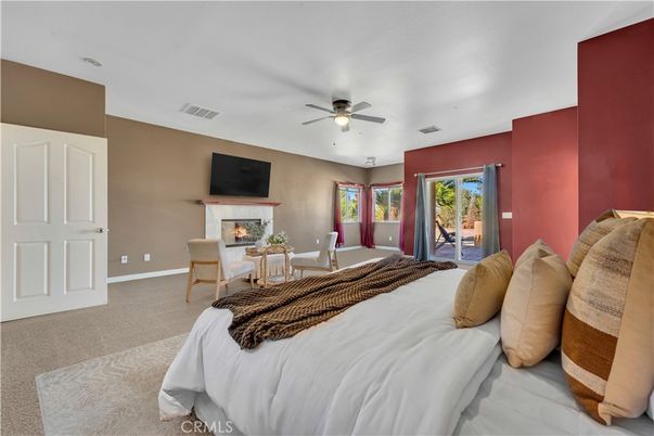 Bedroom, Fireplace, Interior