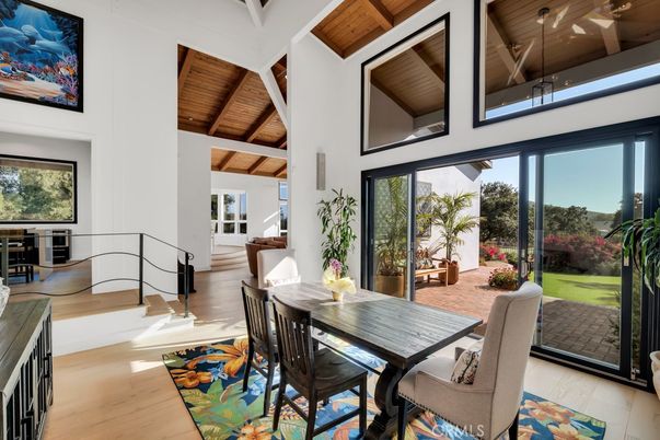 Dining room, Interior, Wooden Beams, Wooden Ceilings, Wood Texture Flooring