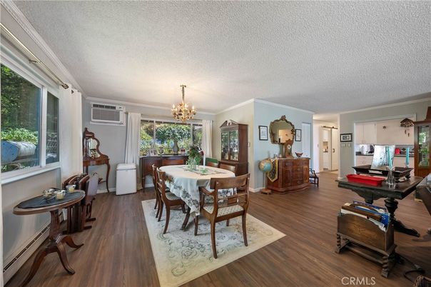 Chandelier, Dining room, Interior, Wood Texture Flooring