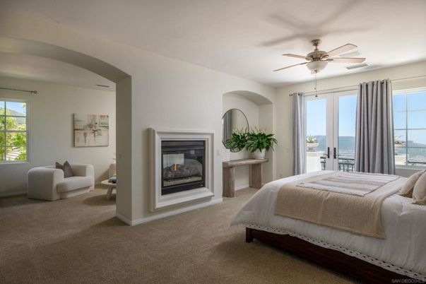 Bedroom, Fireplace, Interior, Water