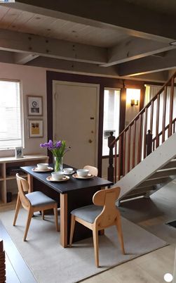 Dining room, Interior, Wooden Beams