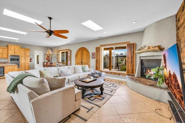 Fireplace, Interior, Kitchen, Living room, Pendant Lights, Recessed Lighting