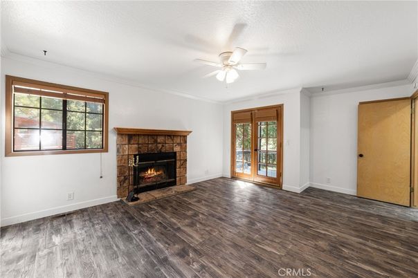 Empty room, Fireplace, Interior, Wood Texture Flooring