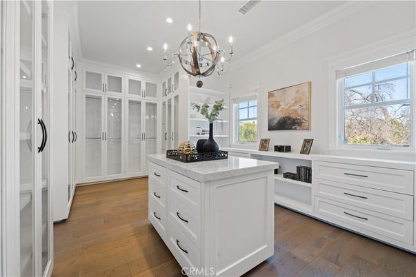 Chandelier, Interior, Kitchen, Recessed Lighting, Wood Texture Flooring