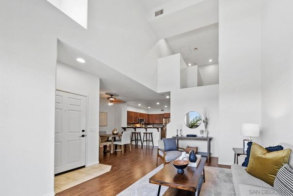Dining room, Interior, Kitchen, Living room, Recessed Lighting, Wood Texture Flooring