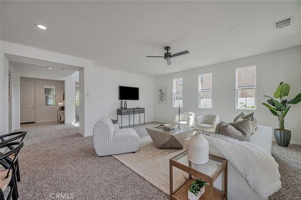 Interior, Living room, Recessed Lighting