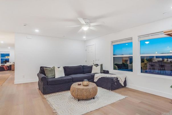 Fireplace, Interior, Recessed Lighting, Wood Texture Flooring