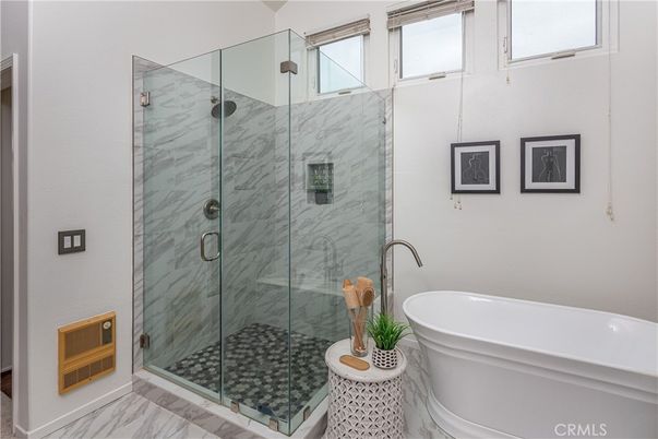 Bathroom, Glass Shower, Interior, Marble, Marble Walls