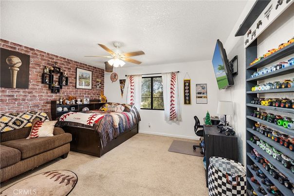 Bedroom, Home Office, Interior, Stone Walls