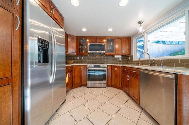 Interior, Kitchen, Recessed Lighting, Stainless Steel Appliances