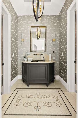 Bathroom, Chandelier, Interior, Pendant Lights
